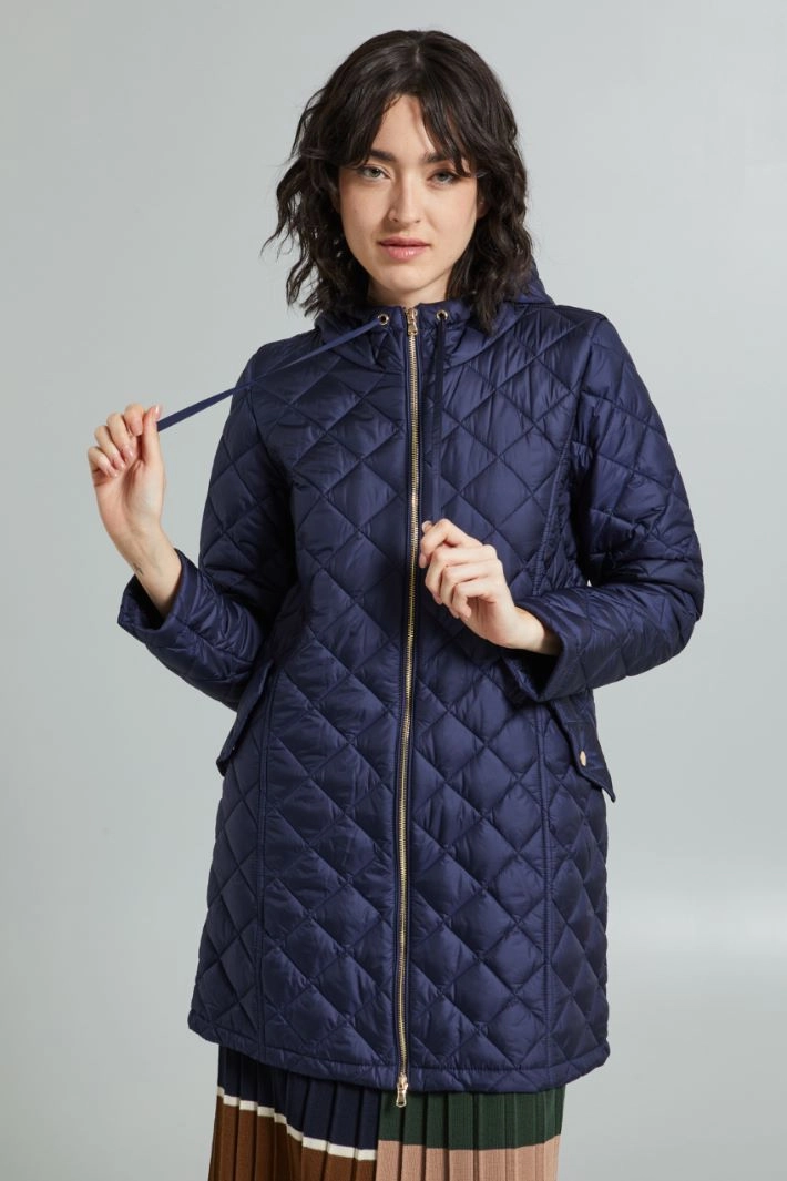 Padded jacket with zip - NIGHT BLUE