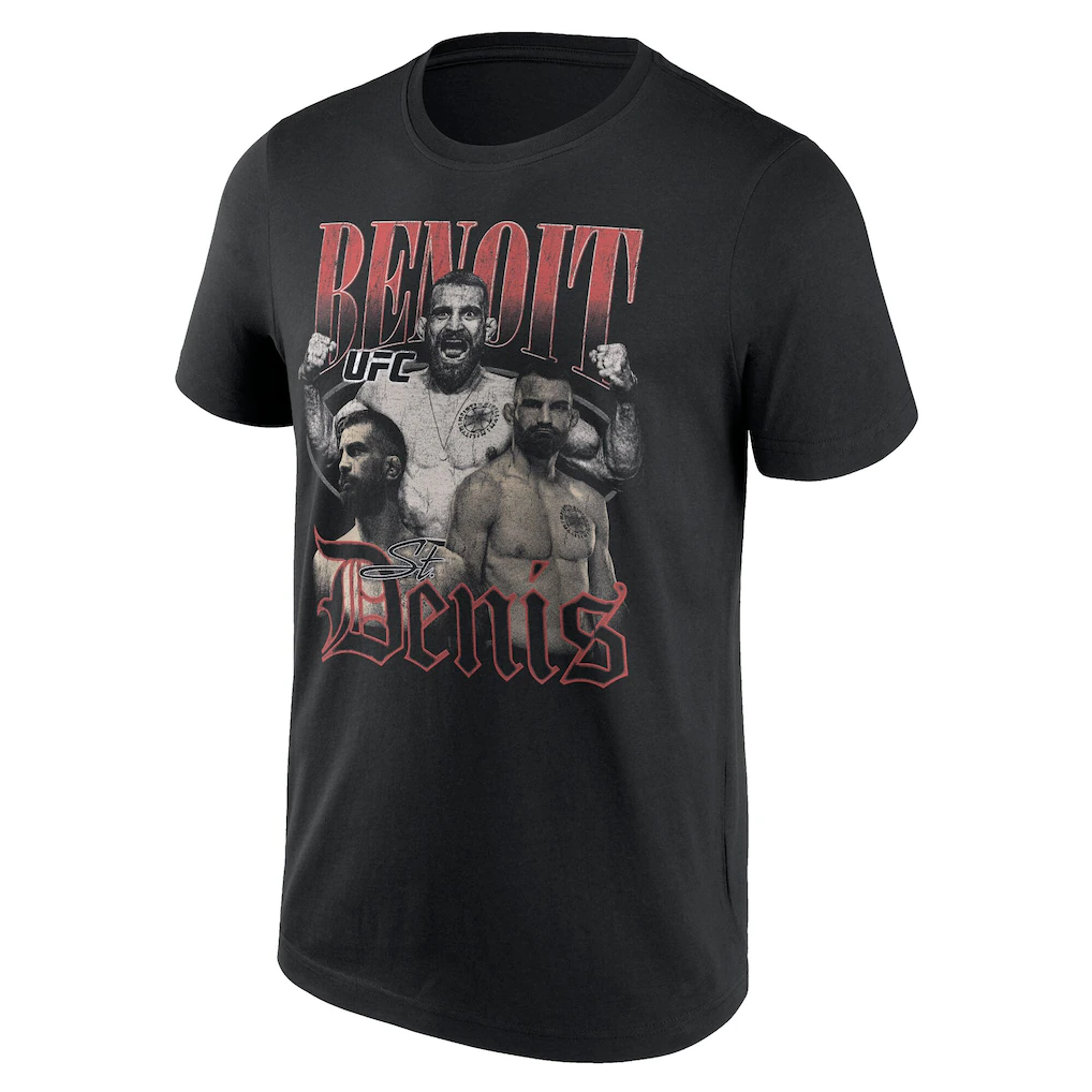 UFC Quasars Graphic Benoit St Denis T-Shirt - Black - Mens