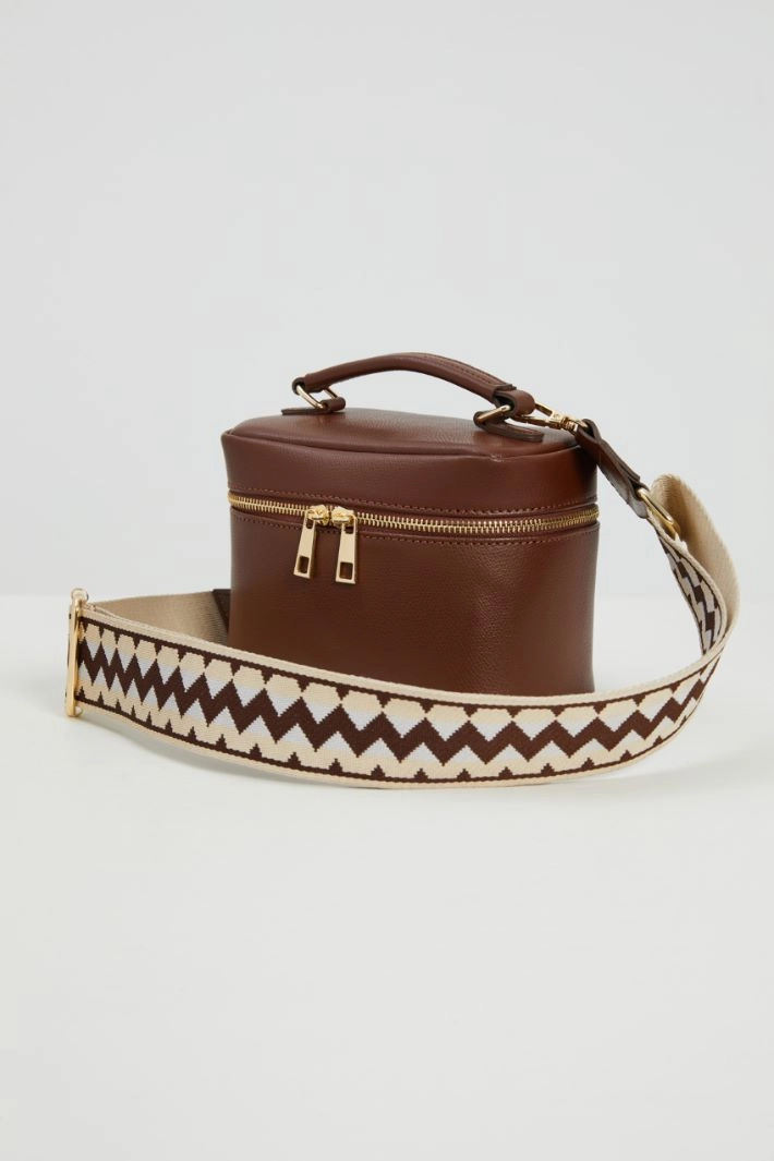 Crossbody bucket bag - BROWN GOLD