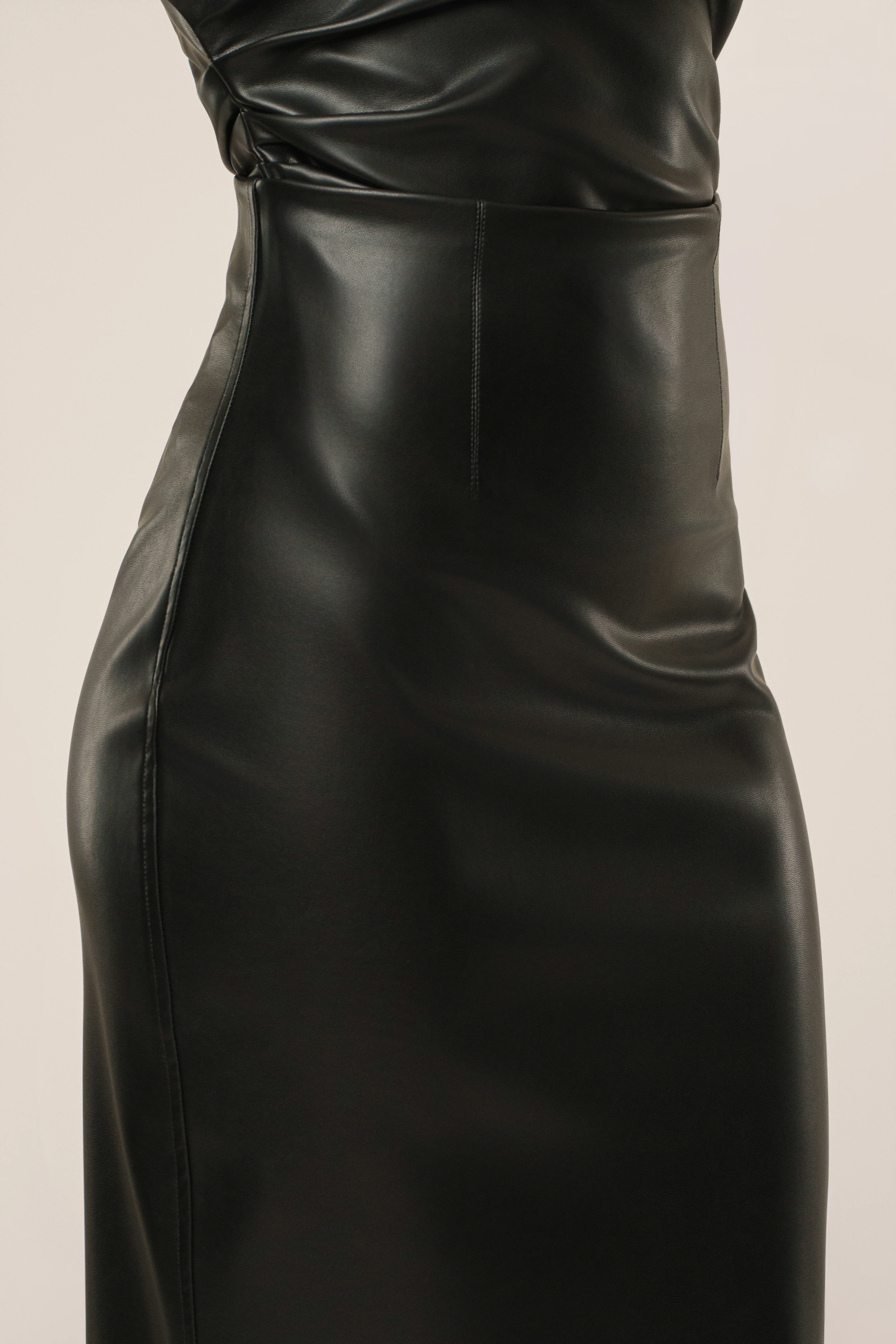 Black Ace PU Leather Skirt