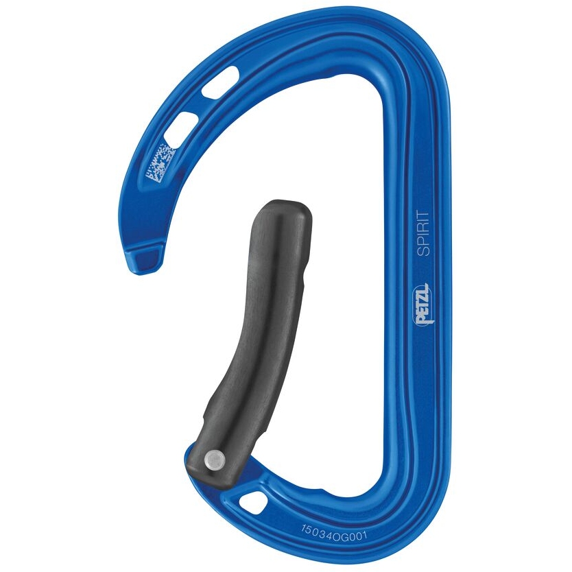 Petzl Spirit Carabiner - Bent Gate - blue