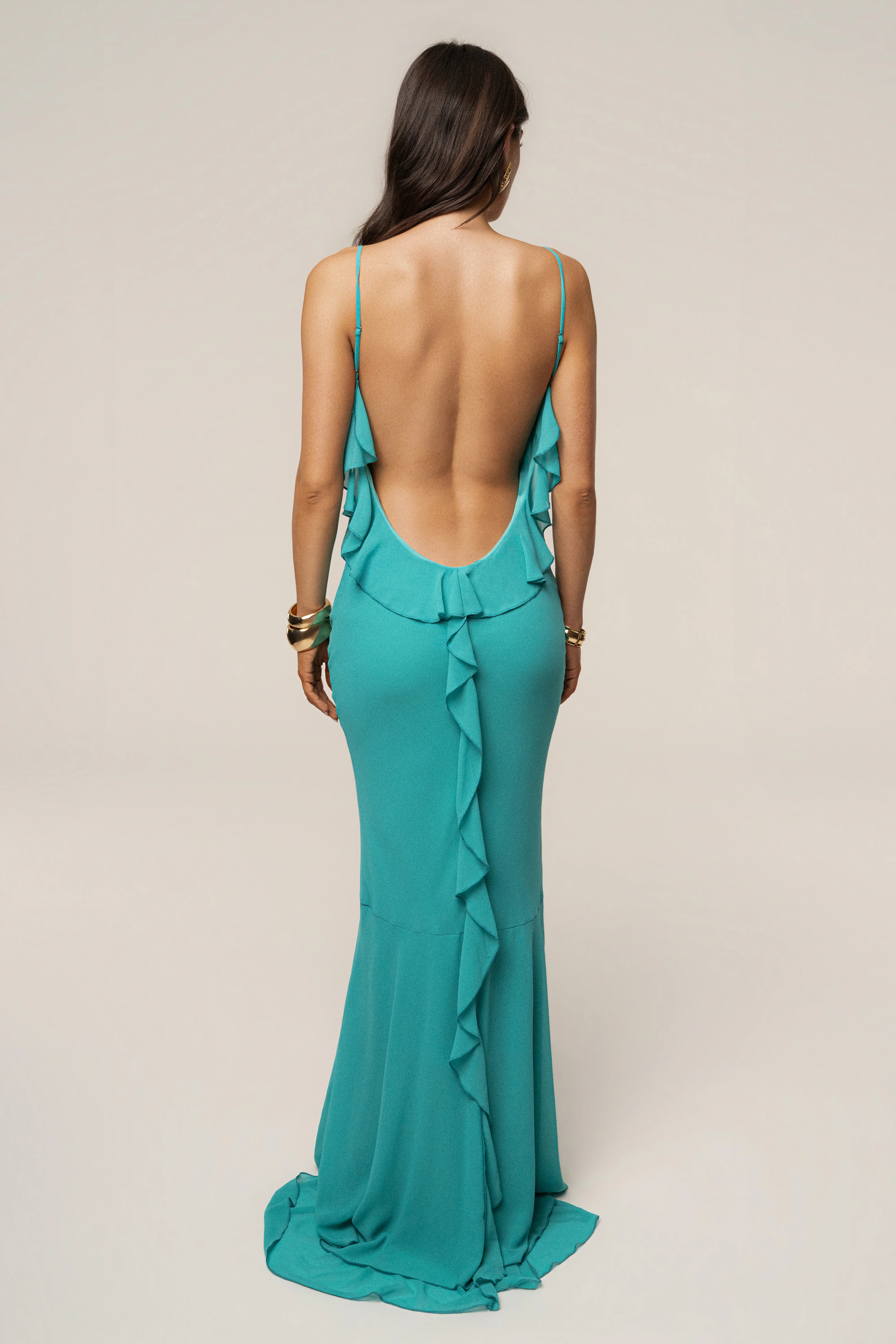 Teal Midnight Romance Maxi Dress