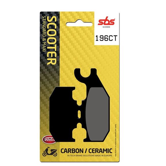 SBS 196CT Organic Rear Brake PadsRef: 196CT / 196080