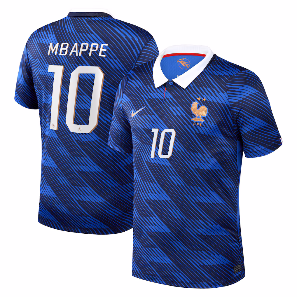 France Nike Home Stadium Shirt 2026 with Mbappe 10 printing