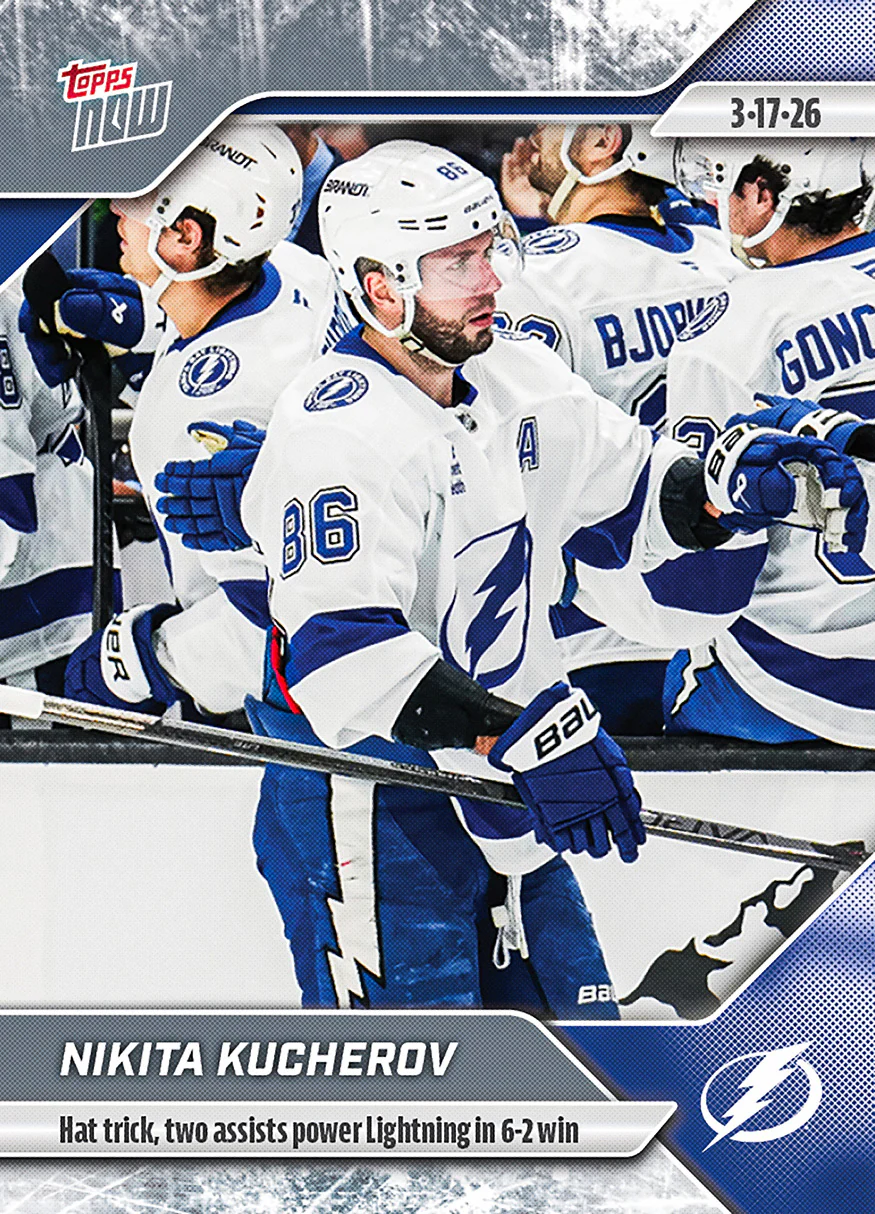 Nikita Kucherov - 2025-26 NHL Topps NOW® - Sticker # 122 Pack - PR:95