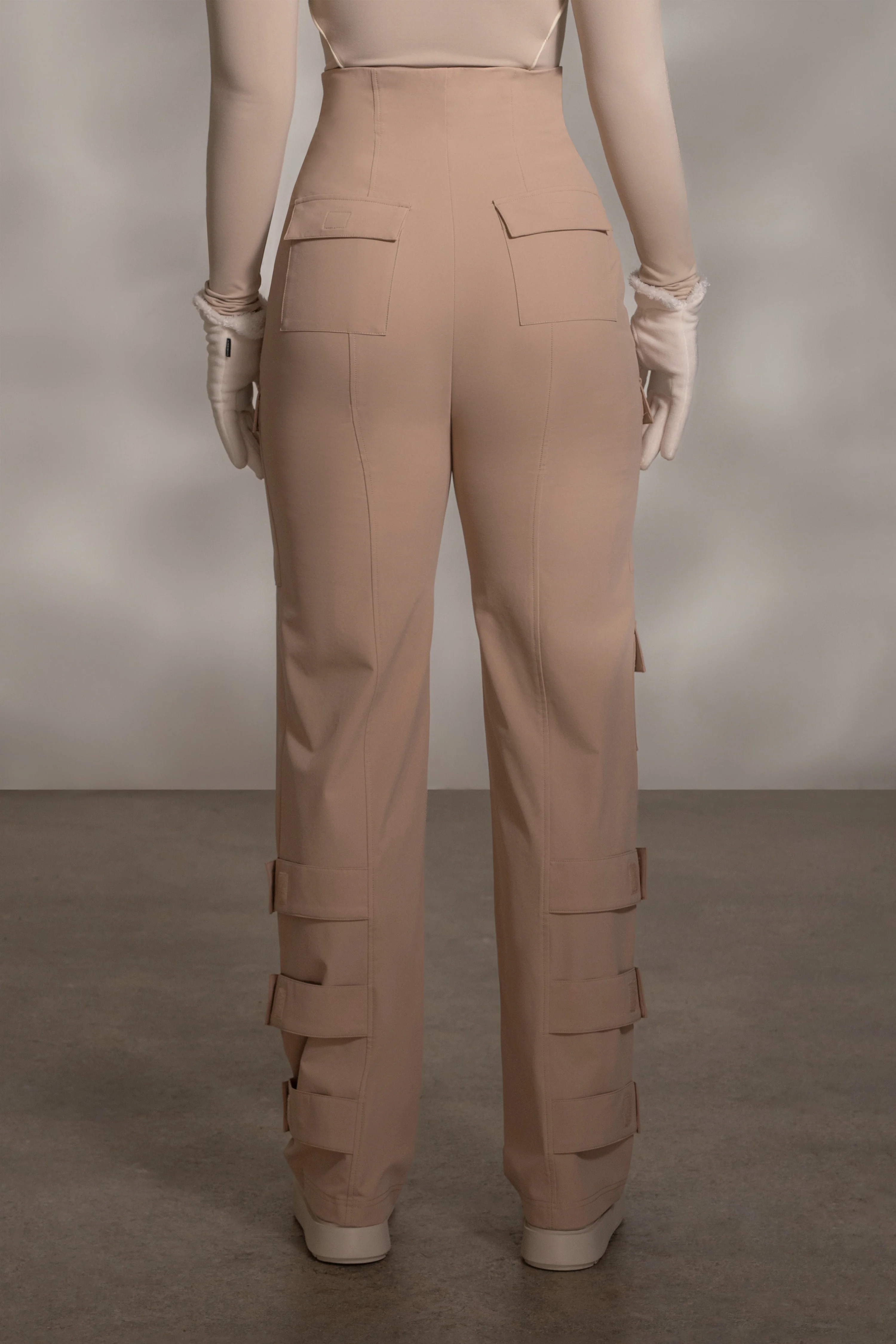 Tan Nyah Nylon Utility Pants