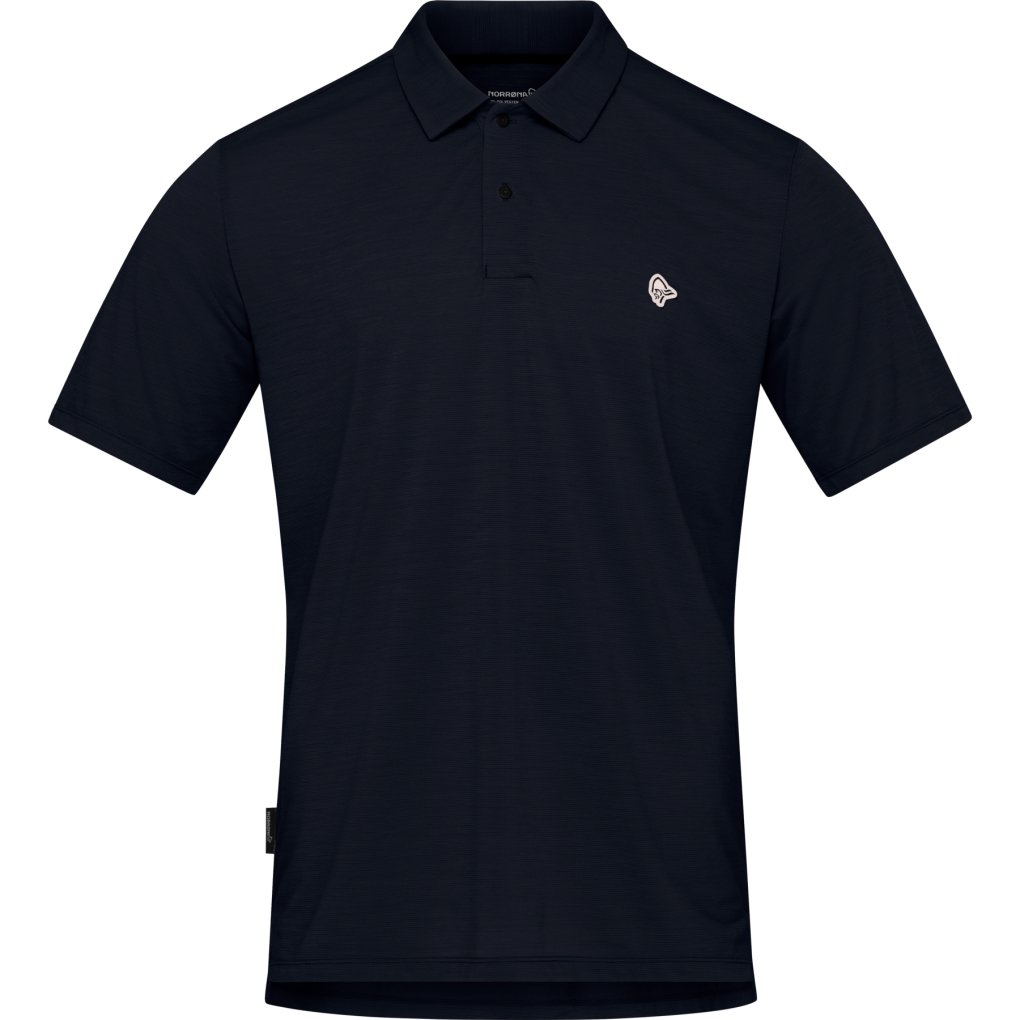 Norrona femund equaliserUll Polo Shirt Men - Caviar Black