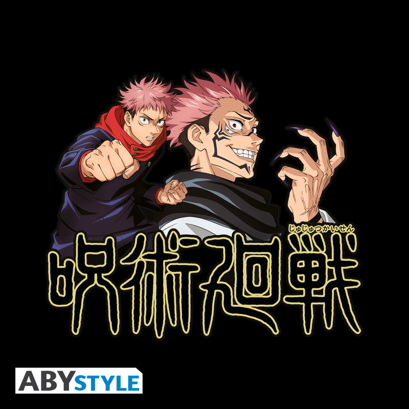 JUJUTSU KAISEN Unisex black Tshirt Itadori & Sukuna