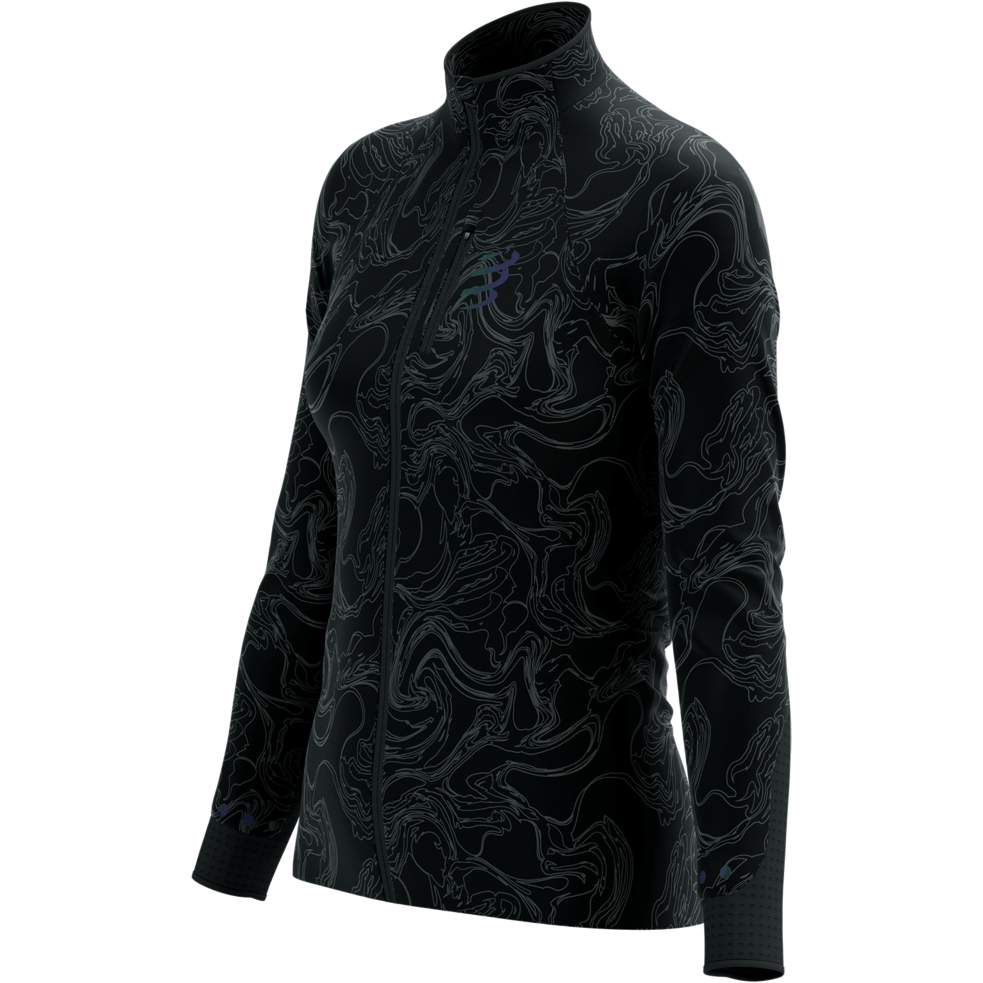 Compressport Hurricane Windproof Jacket Women - black/aurora