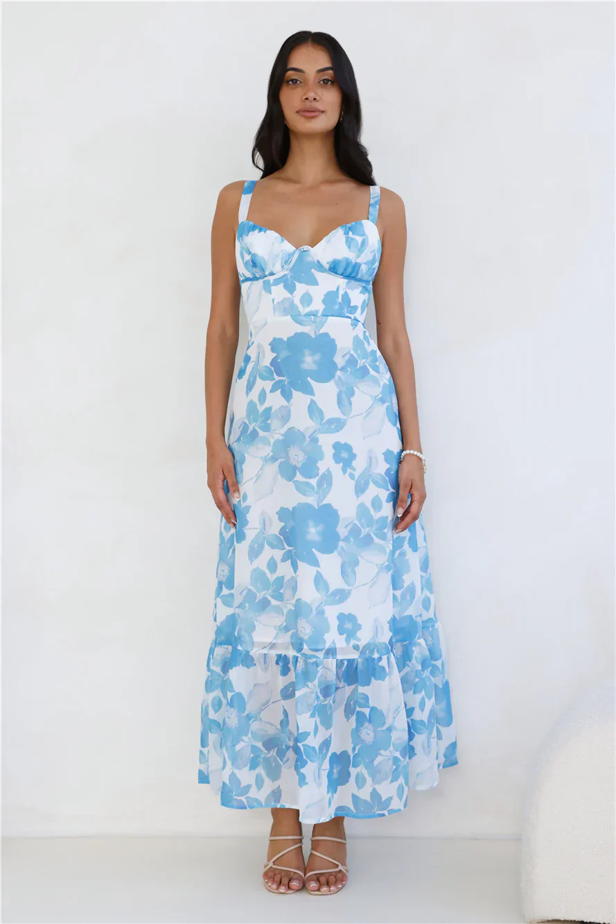 Sky Meet Sea Maxi Dress Blue