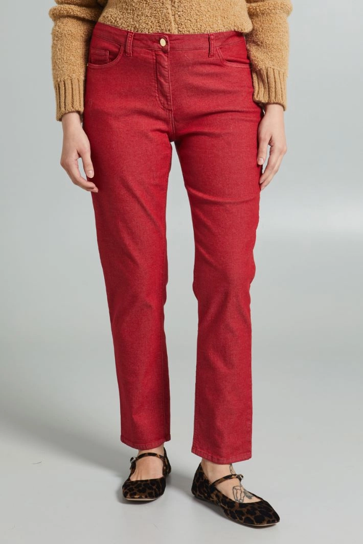 Stretch bull trousers - RED