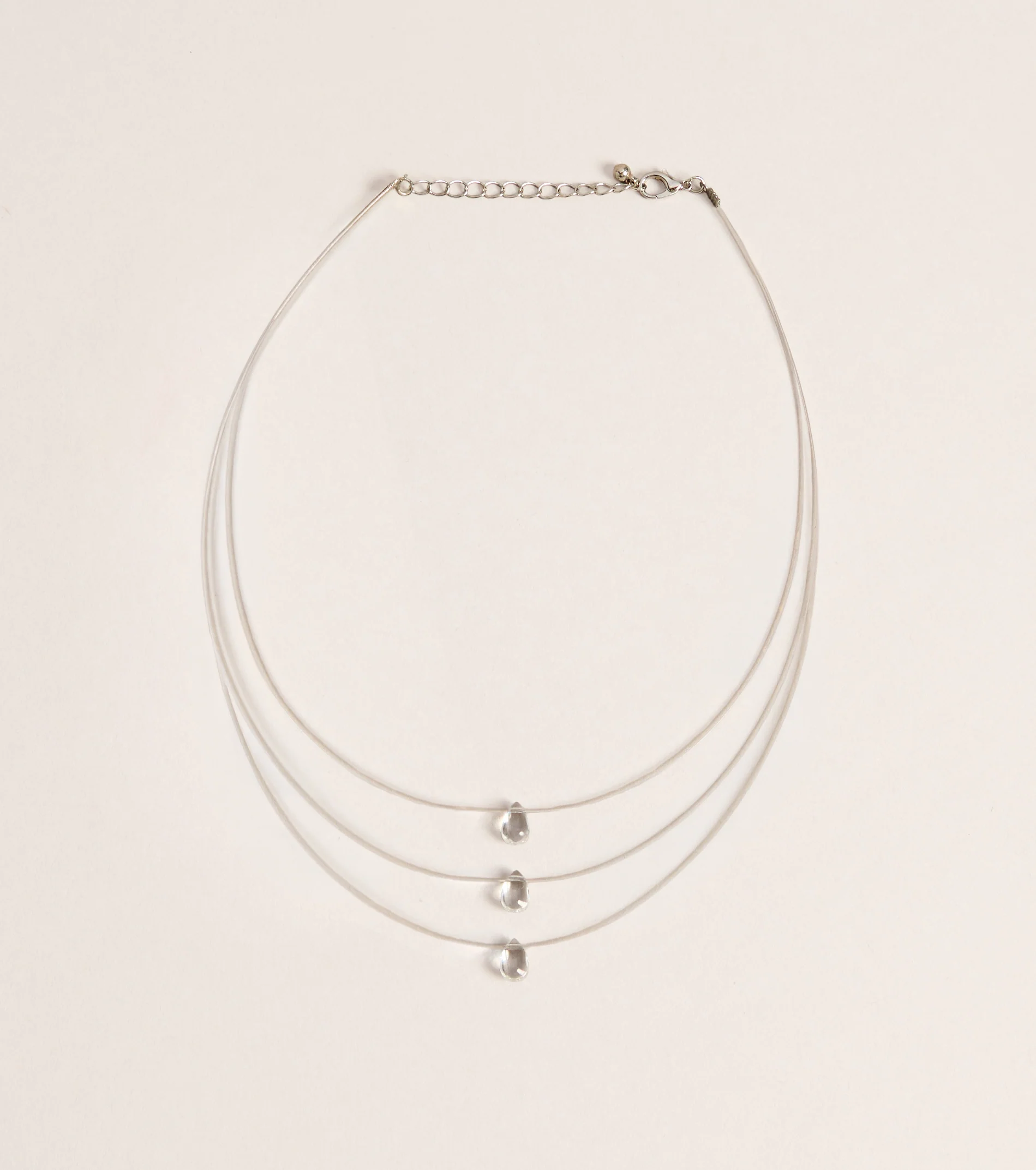 Glass Glow Triple Strand Necklace