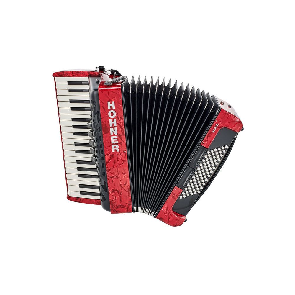 Hohner Bravo III 72 Red silent key – Thomann Ireland