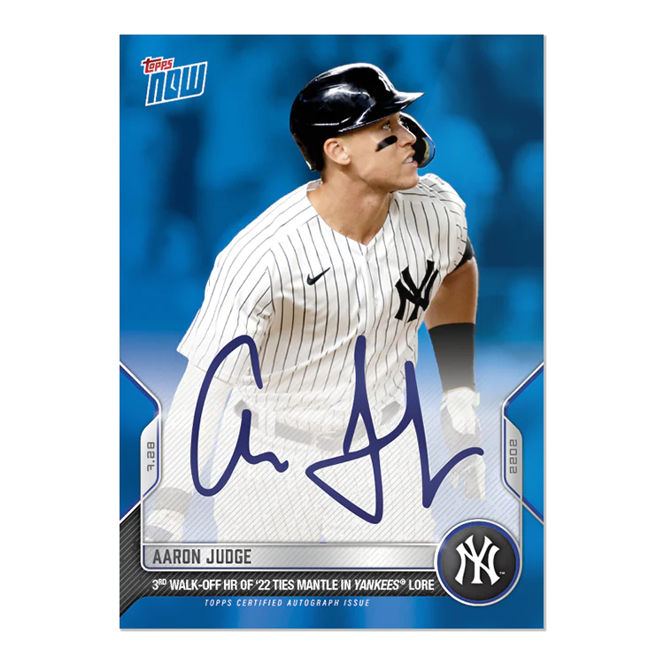 On-Card Auto # to 49 - Aaron Judge - 2022 MLB TOPPS NOW® Card 611B