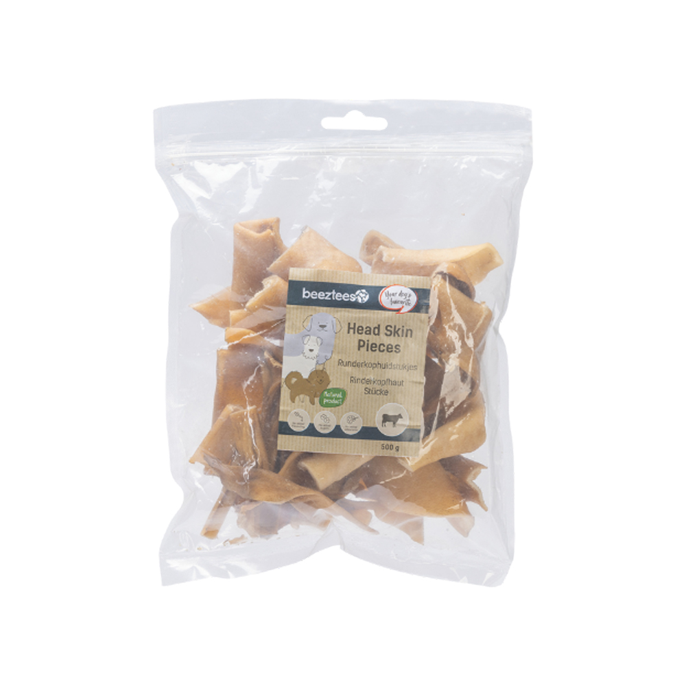 Beeztees Cow's Head Skin Pieces - 250 g