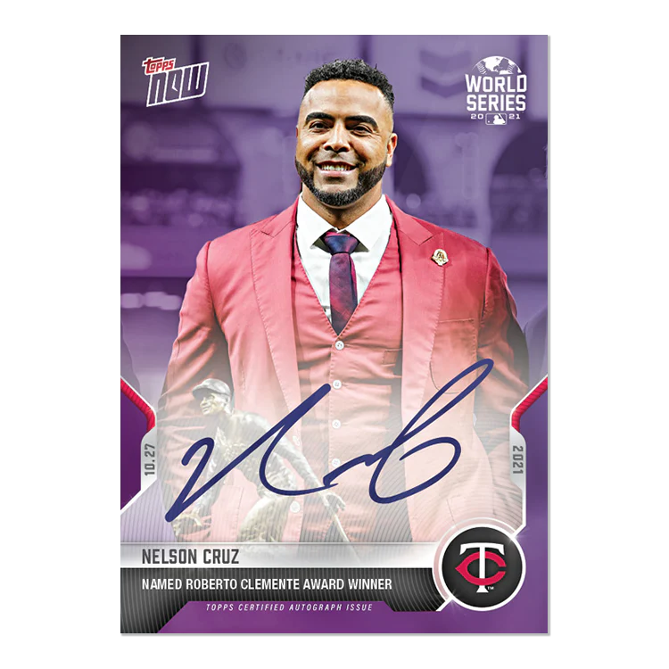 On-Card Auto # to 25 - Nelson Cruz - 2021 MLB TOPPS NOW® Card 1016C