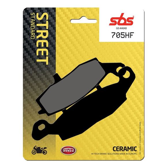 SBS 705HF Organic brake pads front/front left (depending on model)Ref: 705HF / 705000