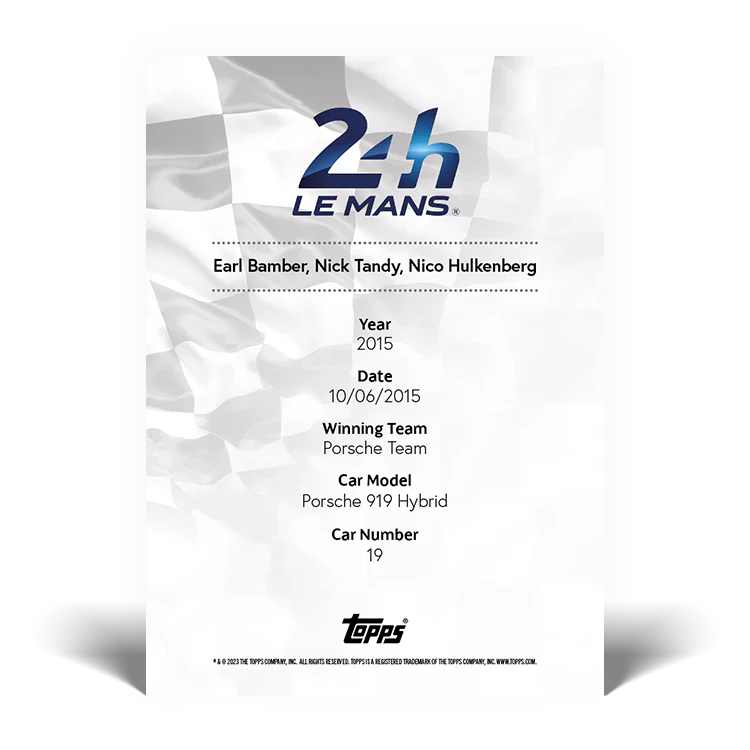 2023 Topps 24H of Le Mans Poster Art #70 - Topps UK