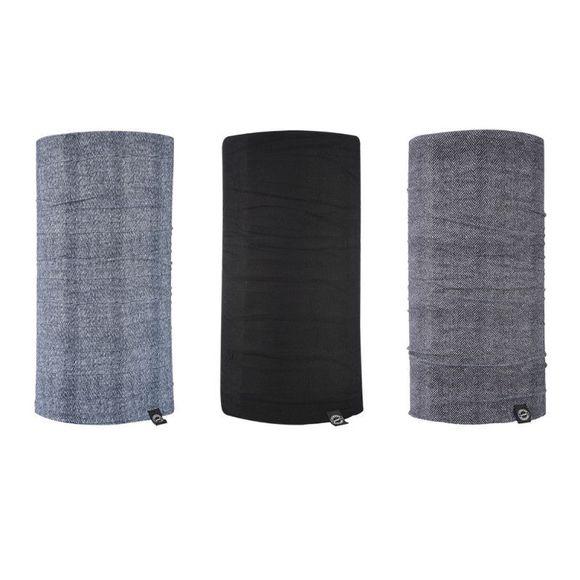 Oxford Neck Gaiter COMFY HERRINGBONE 3-PACK - Gray / BlackRef: od0412 / nw110