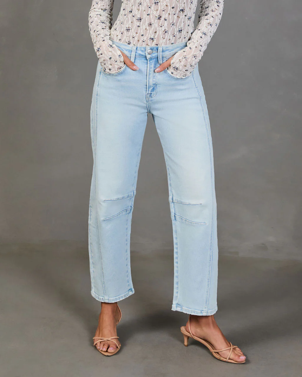 Free Cove Super Stretch High Rise Barrel Jeans