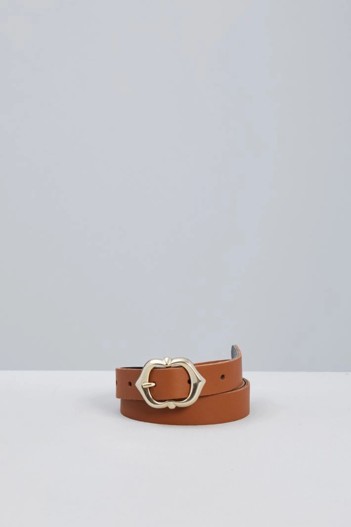 Genuine leather belt - LEATHER GOLD