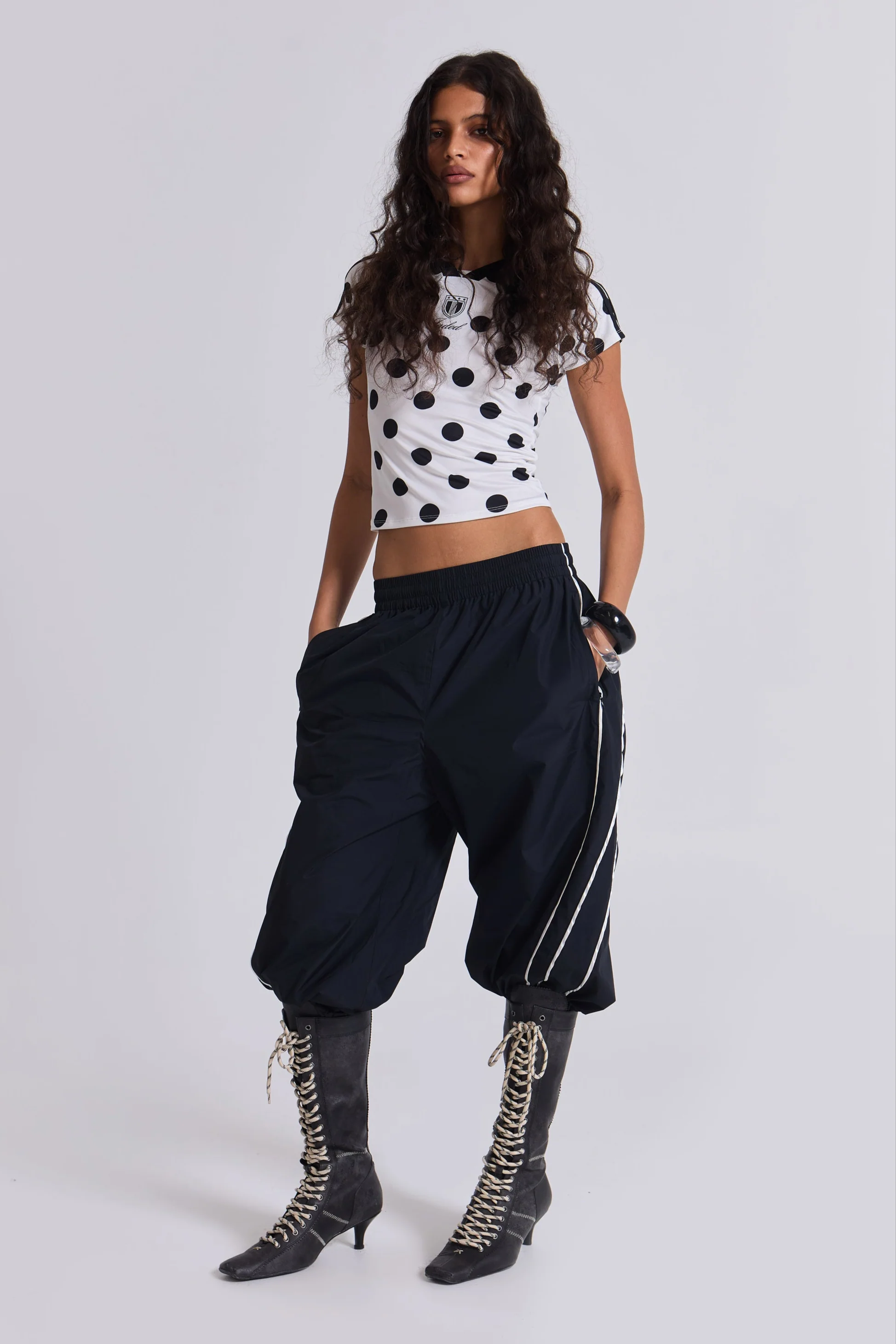 No.13 Polka Dot Football Top
