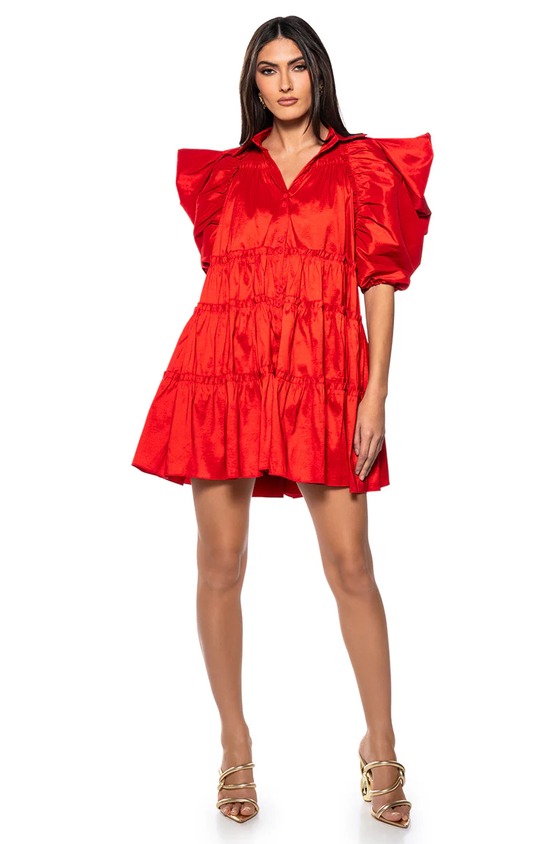 Fall In Love Collared Mini Dress