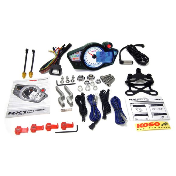 Koso RX1N Digital Multifunction Gauge GP Style White Face UniversalRef: KOS00013A / 1056048