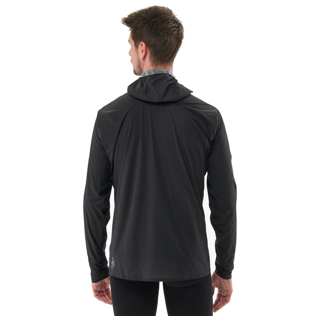Compressport Hurricane Waterproof 10/10 Jacket Unisex - black AM00009B
