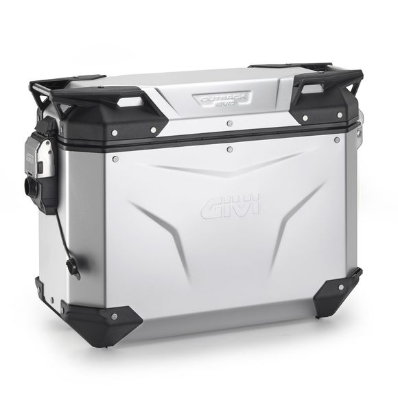 Givi Trekker Outback Evo Smart 37 Liter (Right Rating) Suitcase Without Barrel - Universal Anodized - GrayRef: Gi2368 / Obkev37Aar