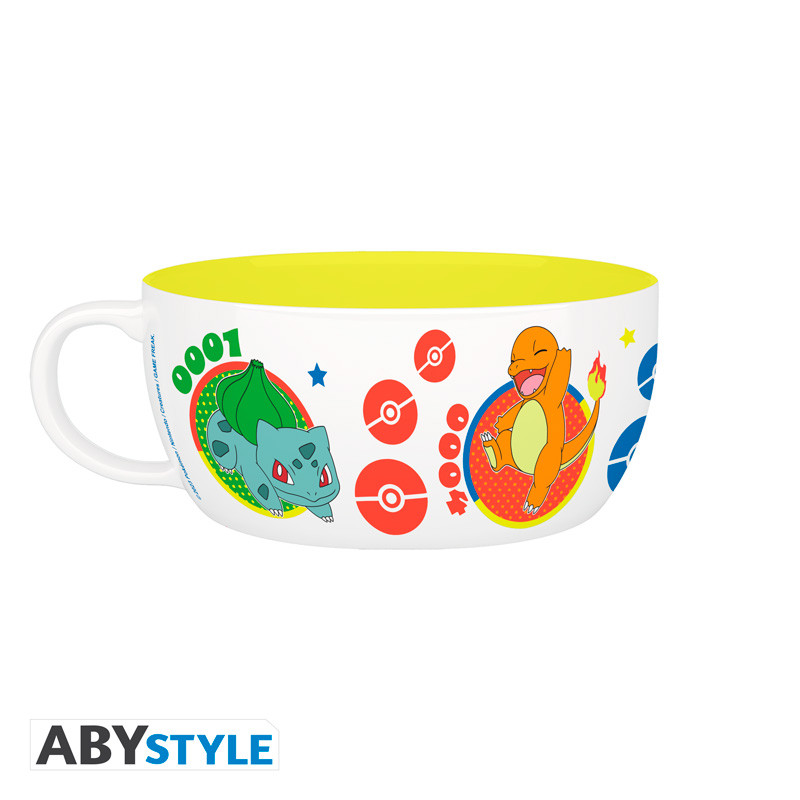 POKEMON Breakfast Set Mug + Bowl Pikachu & Kanto Starters