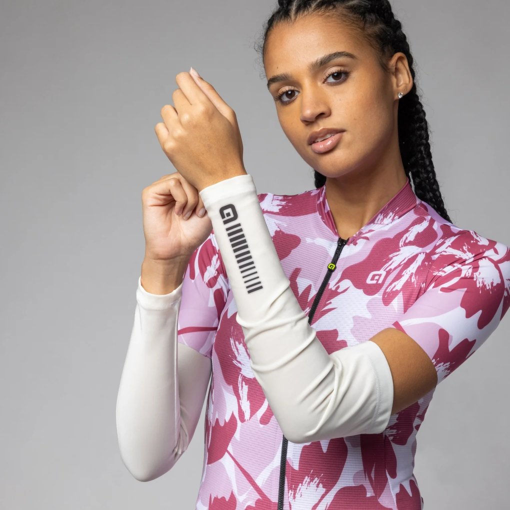 Alé Armwarmers Sunselect - white/black