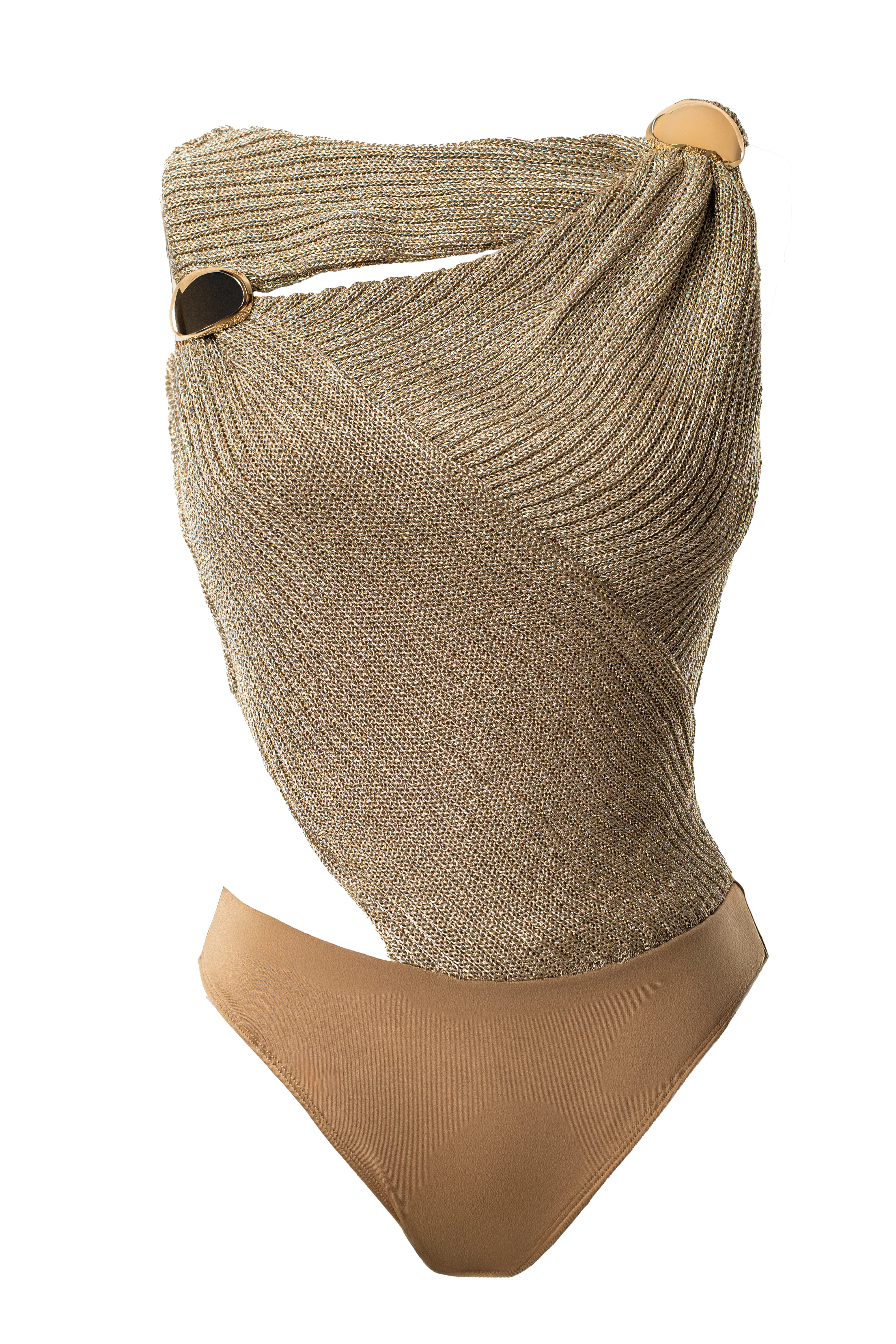 Gold Luminous Metallic Bodysuit