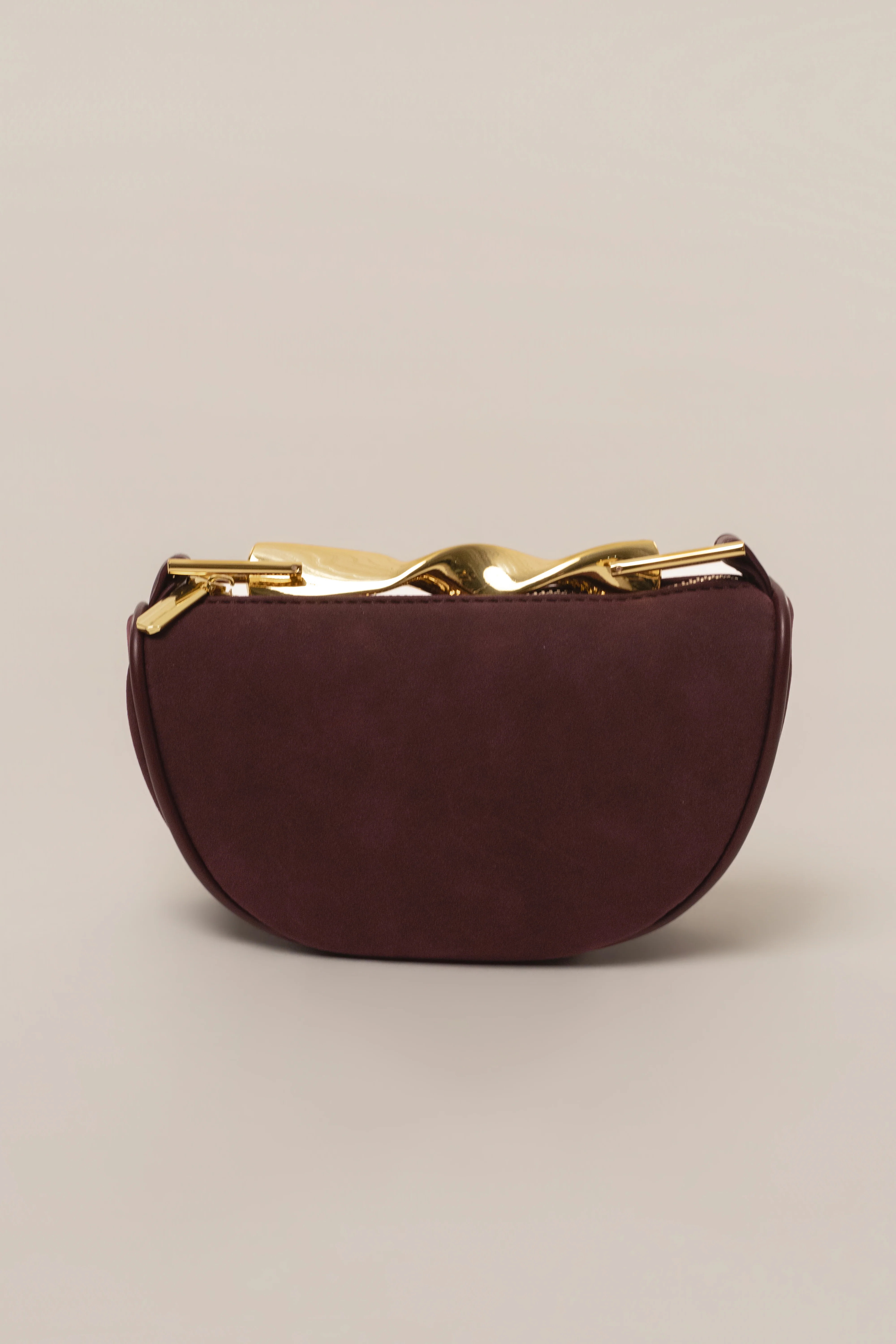 Burgundy Miami Crescent Handbag