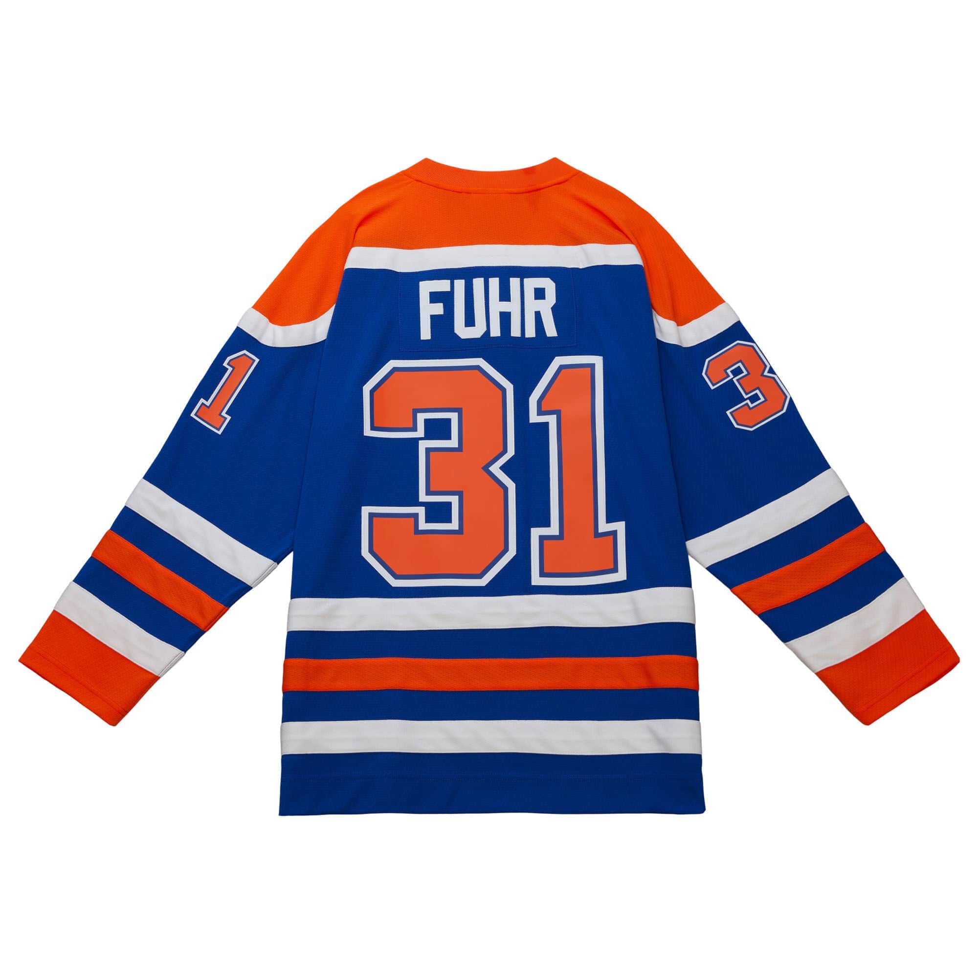 Grant Fuhr #31 Edmonton Oilers 1986-87 Mitchell & Ness NHL Jersey