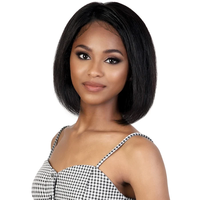 Motown Tress Secret Glueless 100% Virgin Remy Human Hair 13x4 HD Lace Front Wig - SLEEK STRAIGHT BOB 12