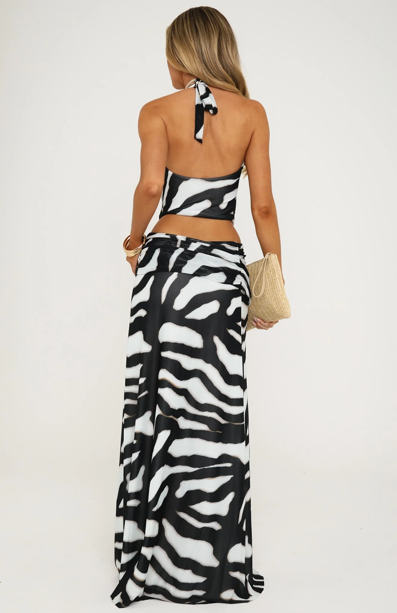 Tropic Isla Maxi Dress Blurred Noir