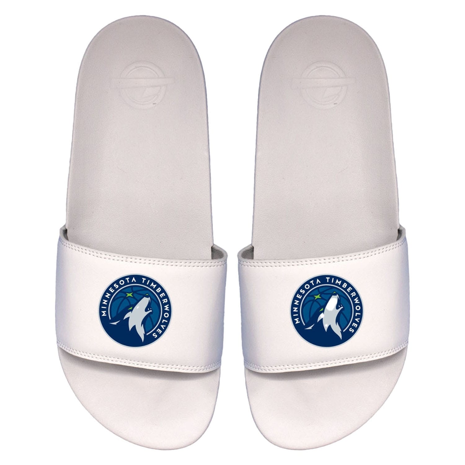 Minnesota Timberwolves Primary Logo ISlide NBA Gel Slides White