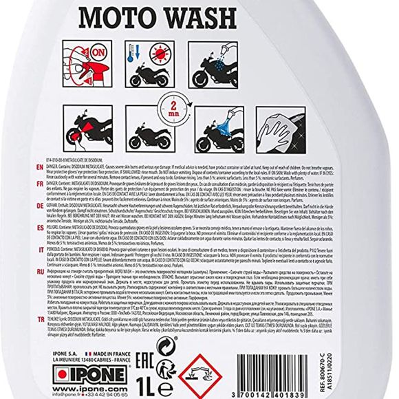 Produit de lavage Ipone CARELINE MOTO WASH 1L UniverselRef : IP0135 / 800670