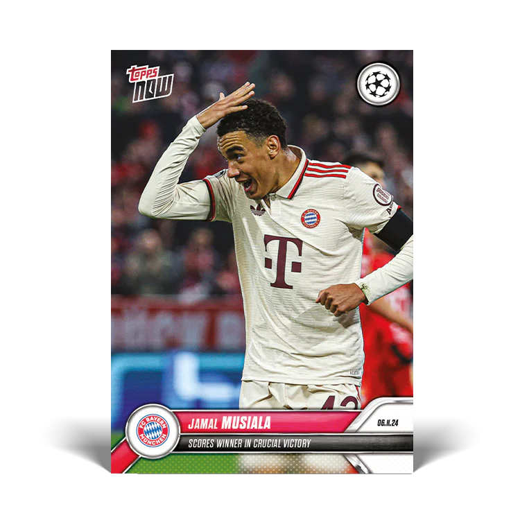 Jamal Musiala - Scores winner in crucial victory - 24/25 UCC Topps NOW® Card 45