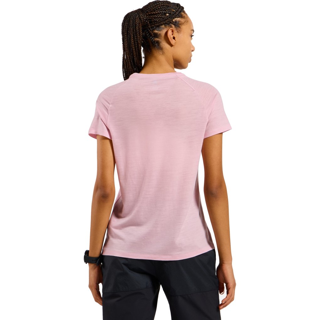 Odlo Ascent Merino-Blend Hyper Mapping T-Shirt Women - hyper pink