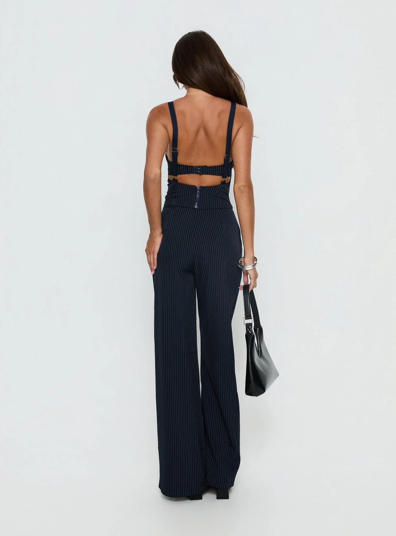 Briana Set Navy Pinstripe