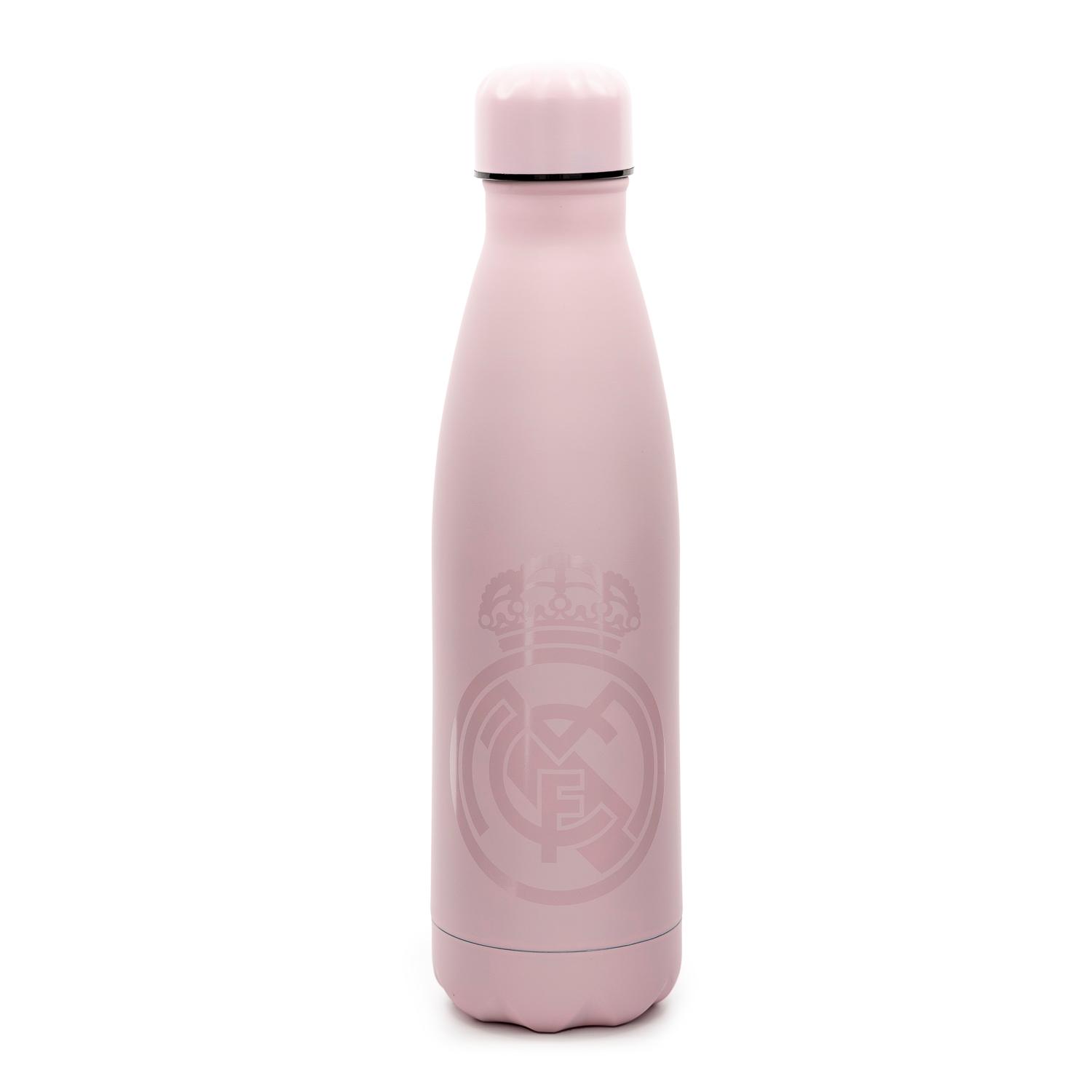 Steel 500ml Rubberized Bottle Pink Real Madrid