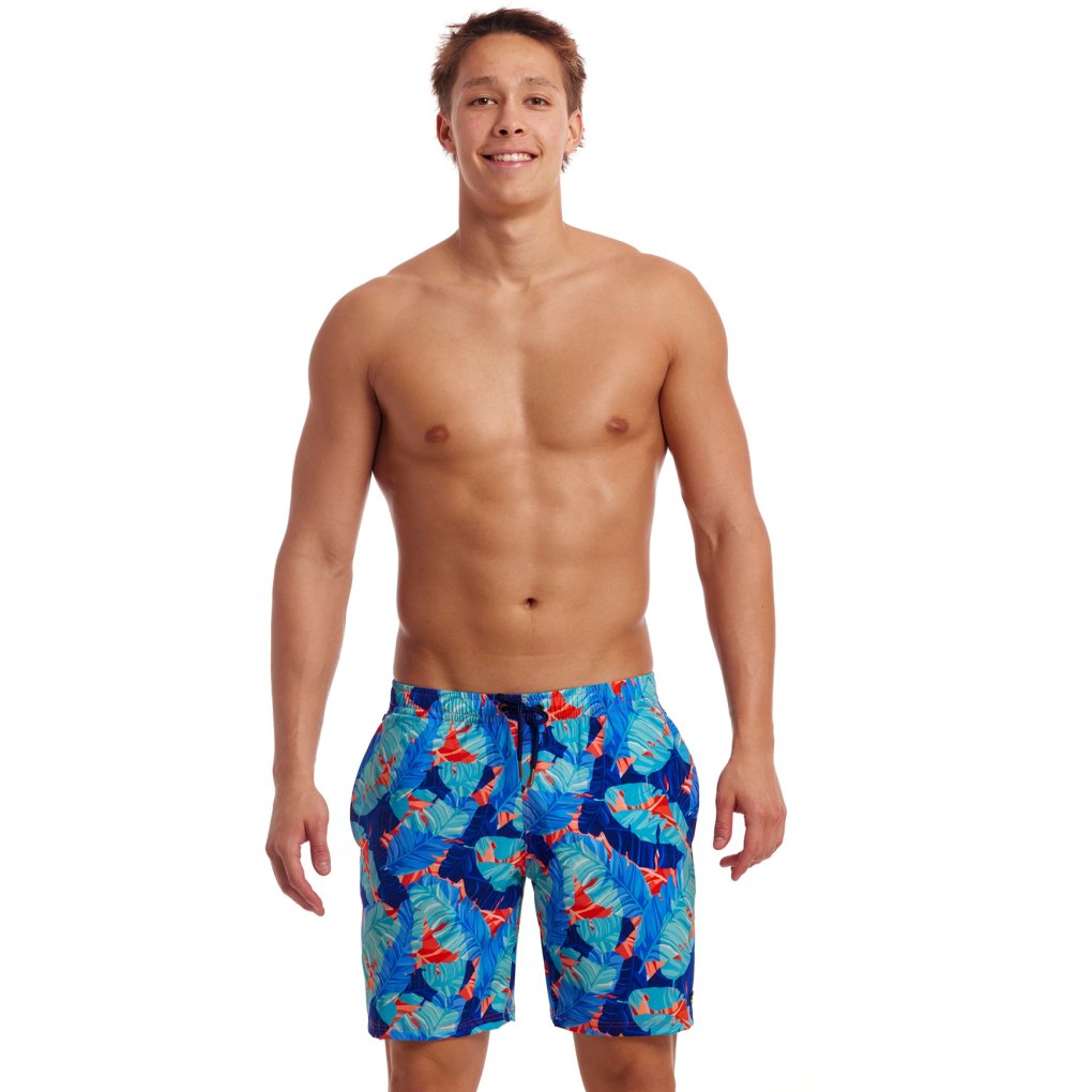 Funky Trunks Long Johnny Shorts Men - Lotsa Leaves