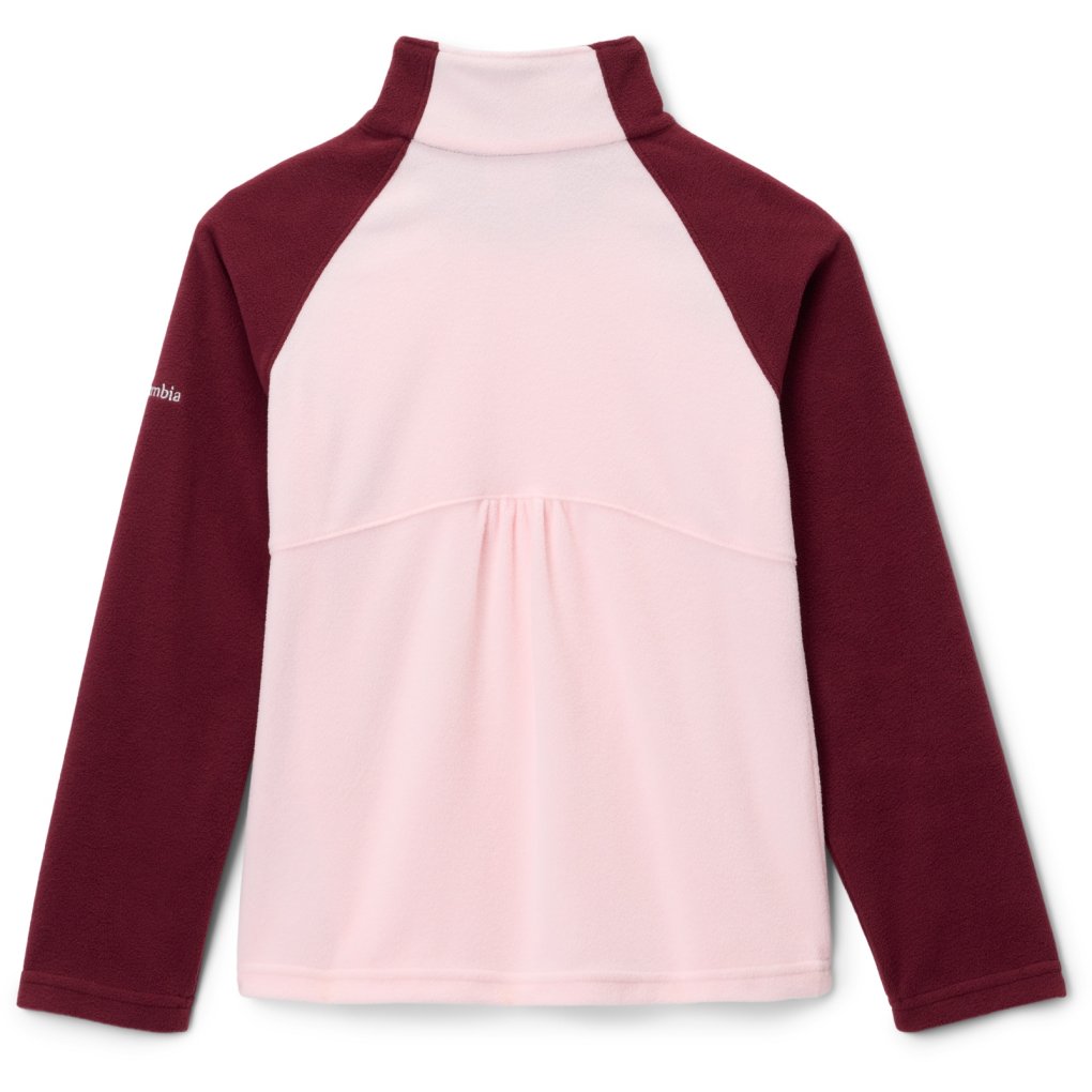 Columbia Glacial Half Zip Longsleeve Shirt Girls - Satin Pink/Rich Wine