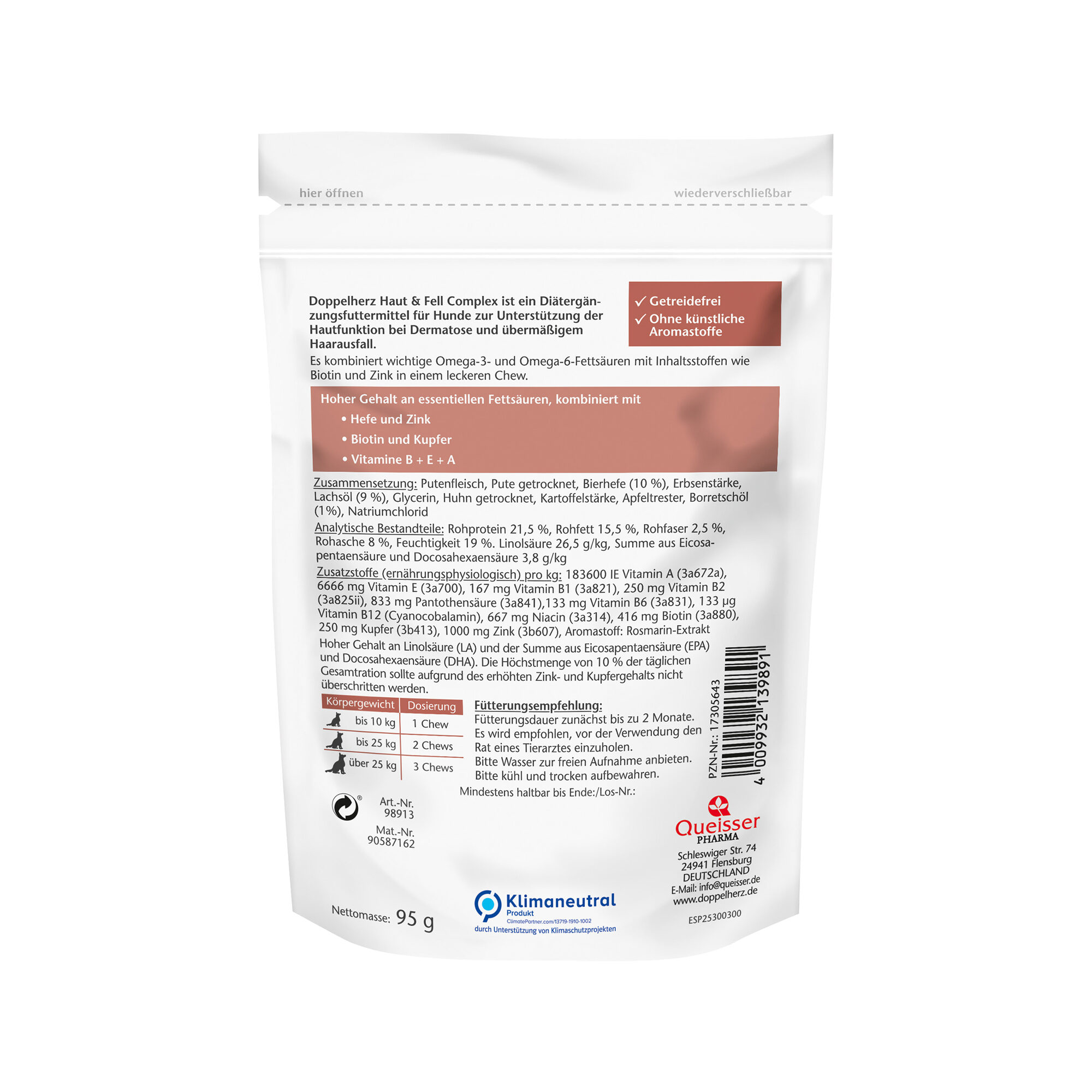 Doppelherz Skin & Coat Complex for Dogs - 30 Chews