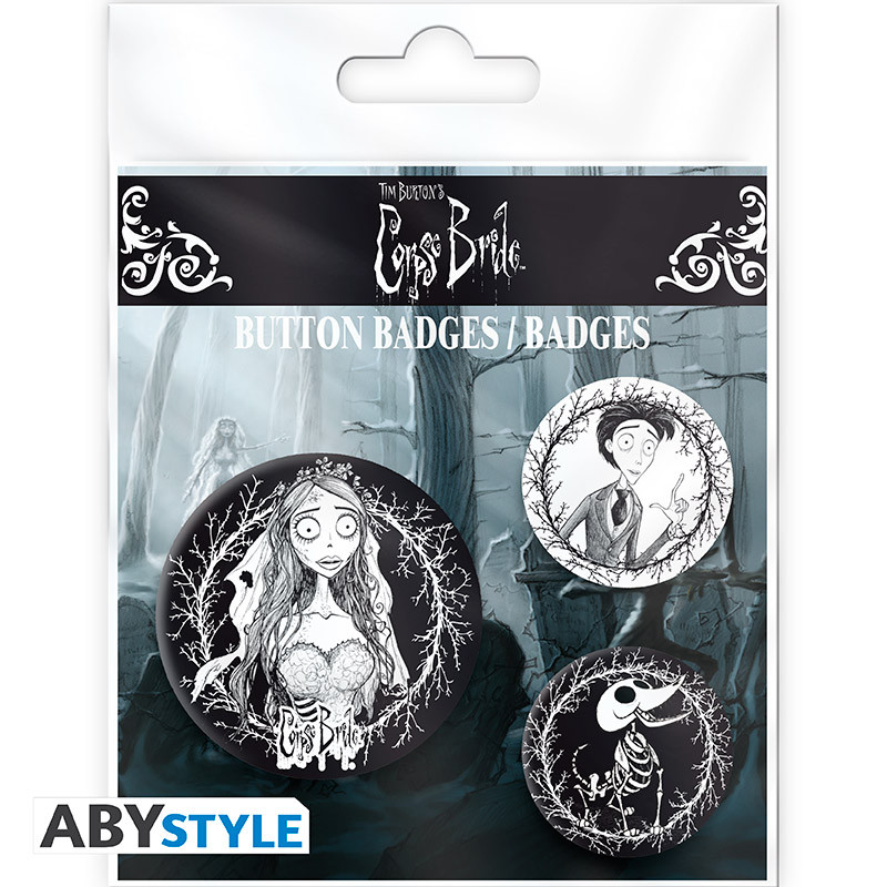 CORPSE BRIDE Badge Pack Trio