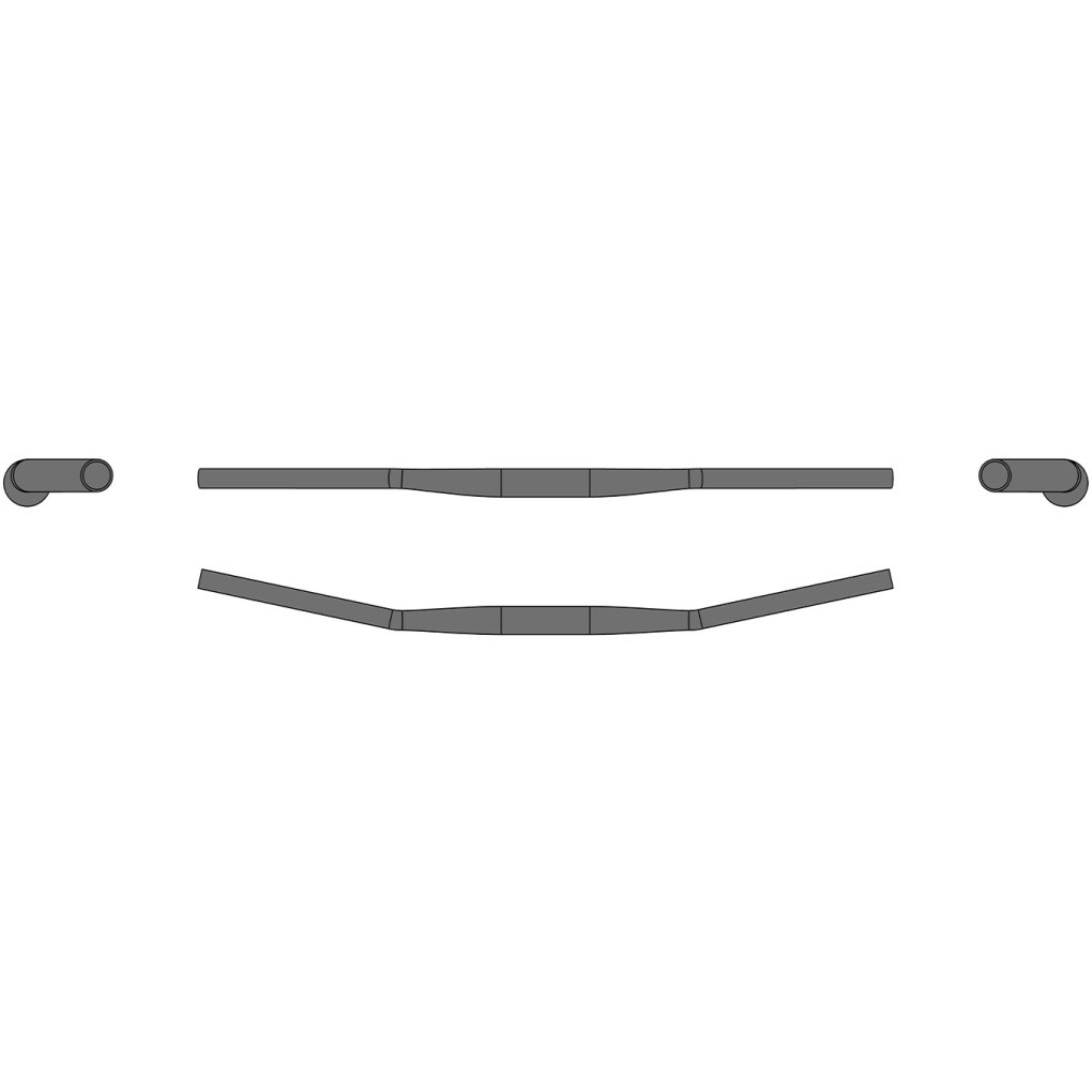 Ergotec Flat Bar 31.8 MTB Handlebar - Safety Level 6+ - 12° | 800mm - matt black