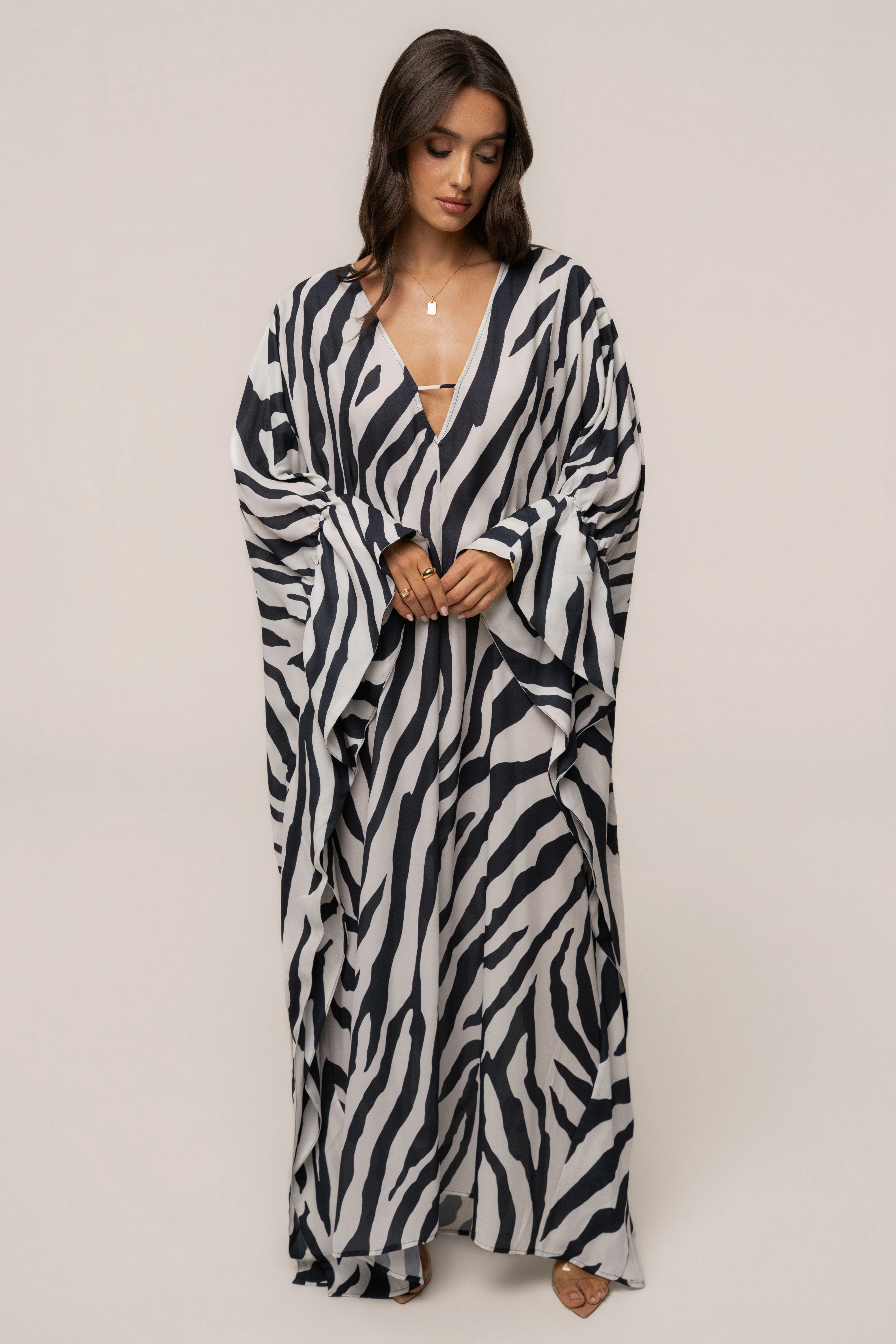 Navy Zebra Sienna Sheer Cover Up