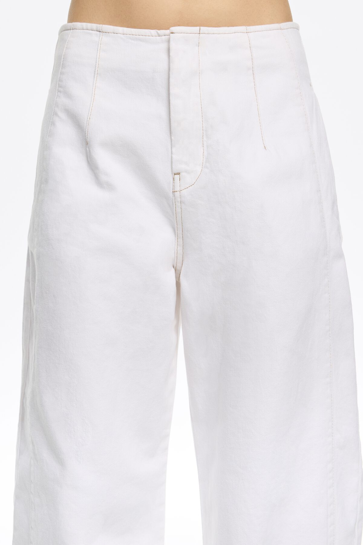 BARREL - Off-white buckled denim jeans